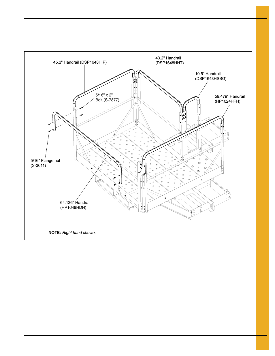 Install top handrails | Grain Systems Bucket Elevtors, Conveyors, Series II Sweeps PNEG-1807 User Manual | Page 77 / 80