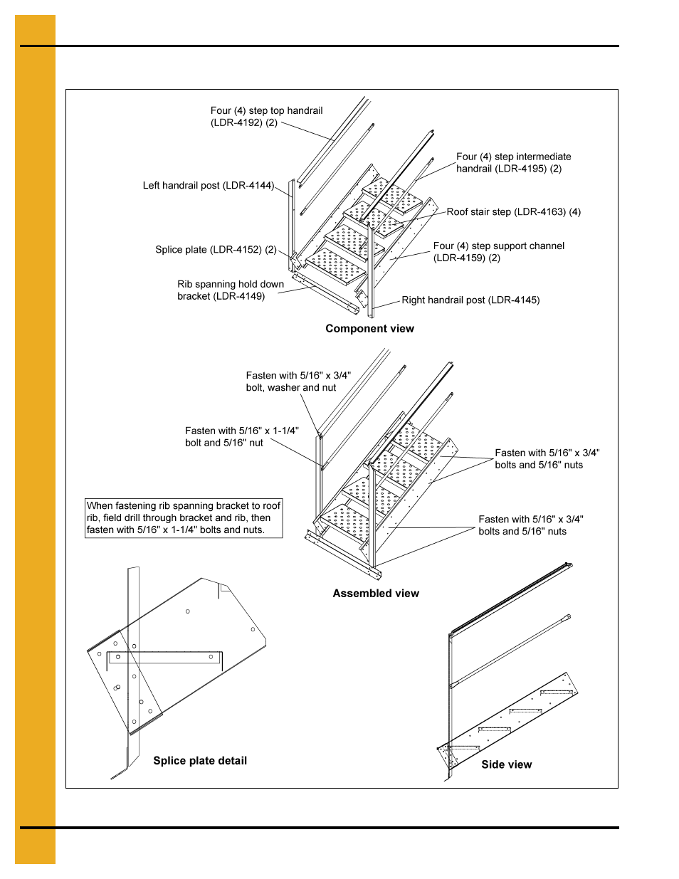 Four (4) step section (ldr-4209) | Grain Systems Bin Accessories PNEG-1623 User Manual | Page 18 / 42