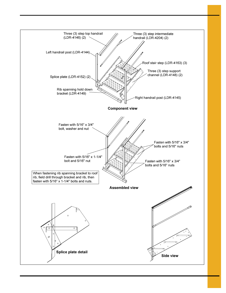 Three (3) step section (ldr-4210) | Grain Systems Bin Accessories PNEG-1623 User Manual | Page 19 / 42