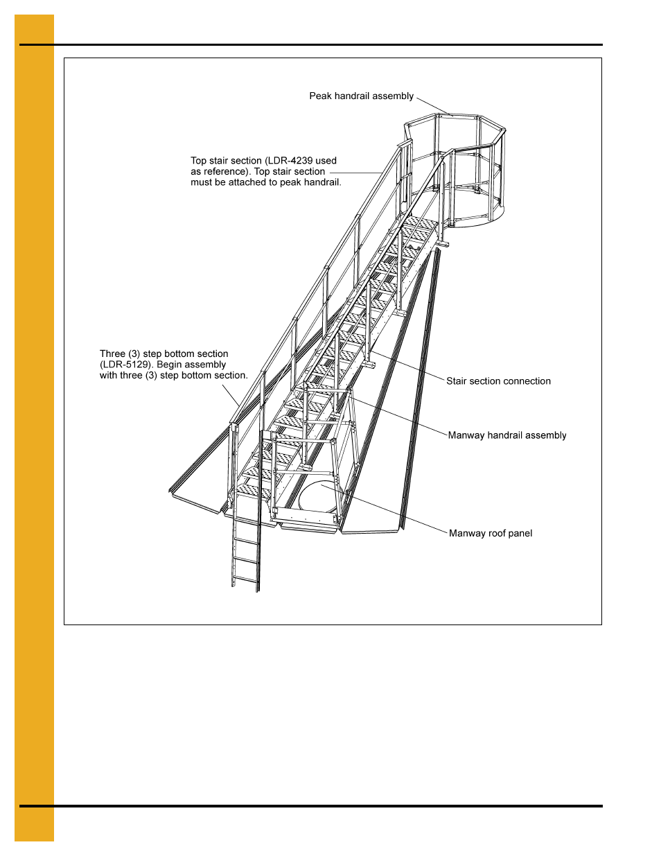 Complete stair assembly, Chapter 6 complete stair assembly | Grain Systems Bin Accessories PNEG-1623 User Manual | Page 22 / 42