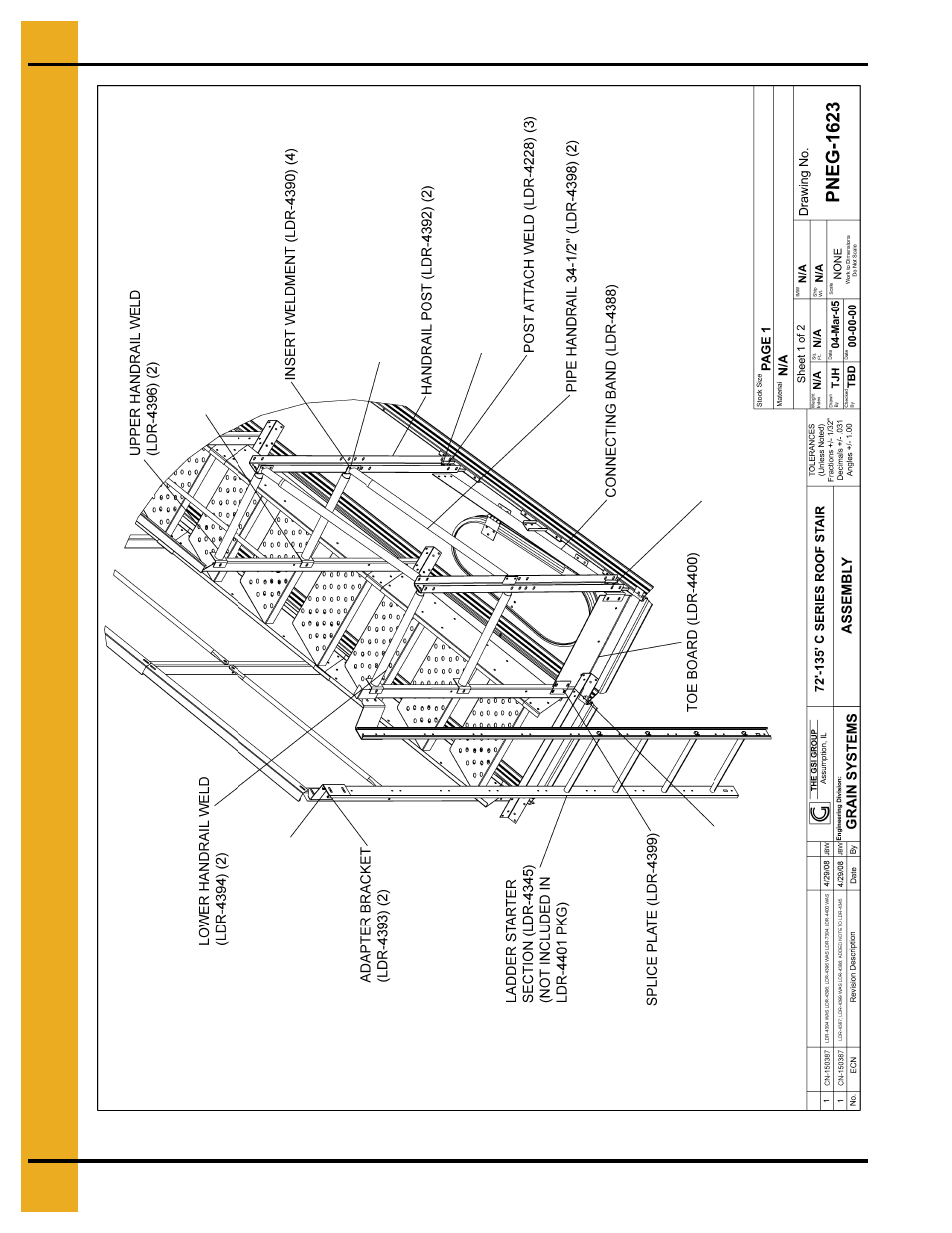 Manway handrail | Grain Systems Bin Accessories PNEG-1623 User Manual | Page 28 / 42