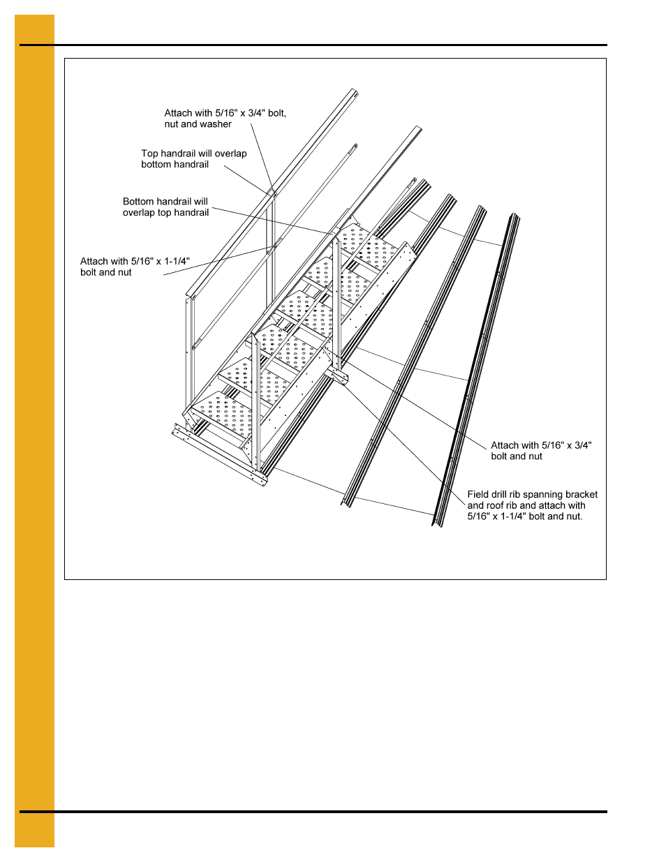 Stair section connection, Chapter 9 stair section connection | Grain Systems Bin Accessories PNEG-1623 User Manual | Page 30 / 42