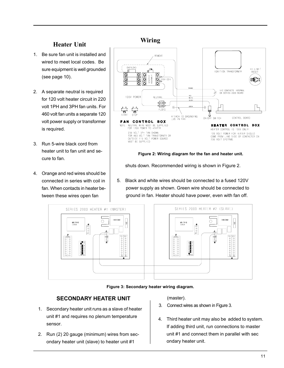 Heater installation, Wiring heater unit | Grain Systems PNEG-824 User Manual | Page 11 / 34