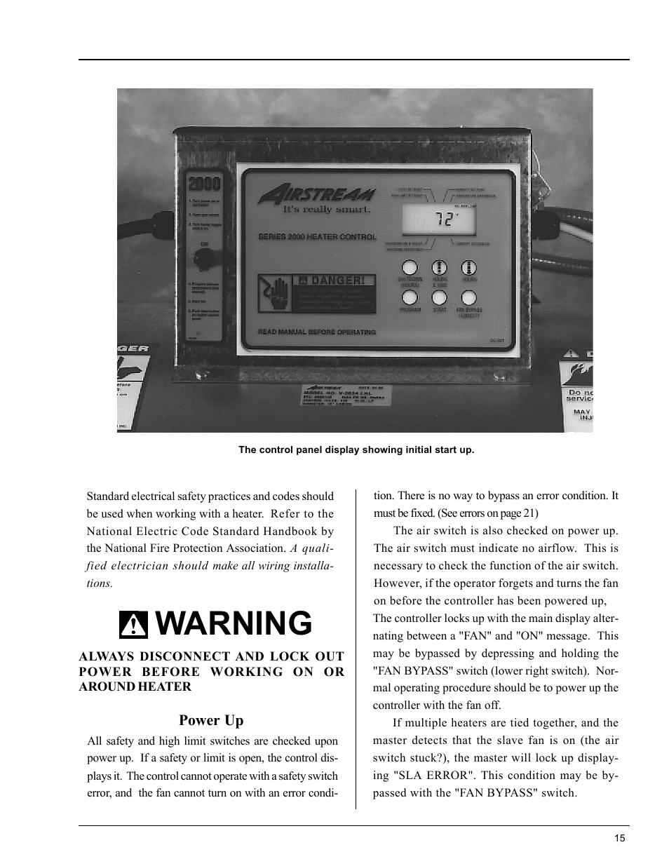 Warning, Operating procedure | Grain Systems PNEG-824 User Manual | Page 15 / 34