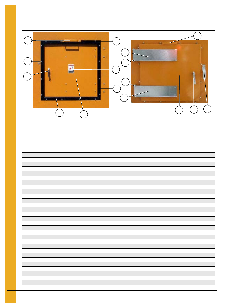 Rear access doors, Main structure assembly, Figure 1o | Rear access door rear access door (inside) | Grain Systems PNEG-1402 User Manual | Page 18 / 70