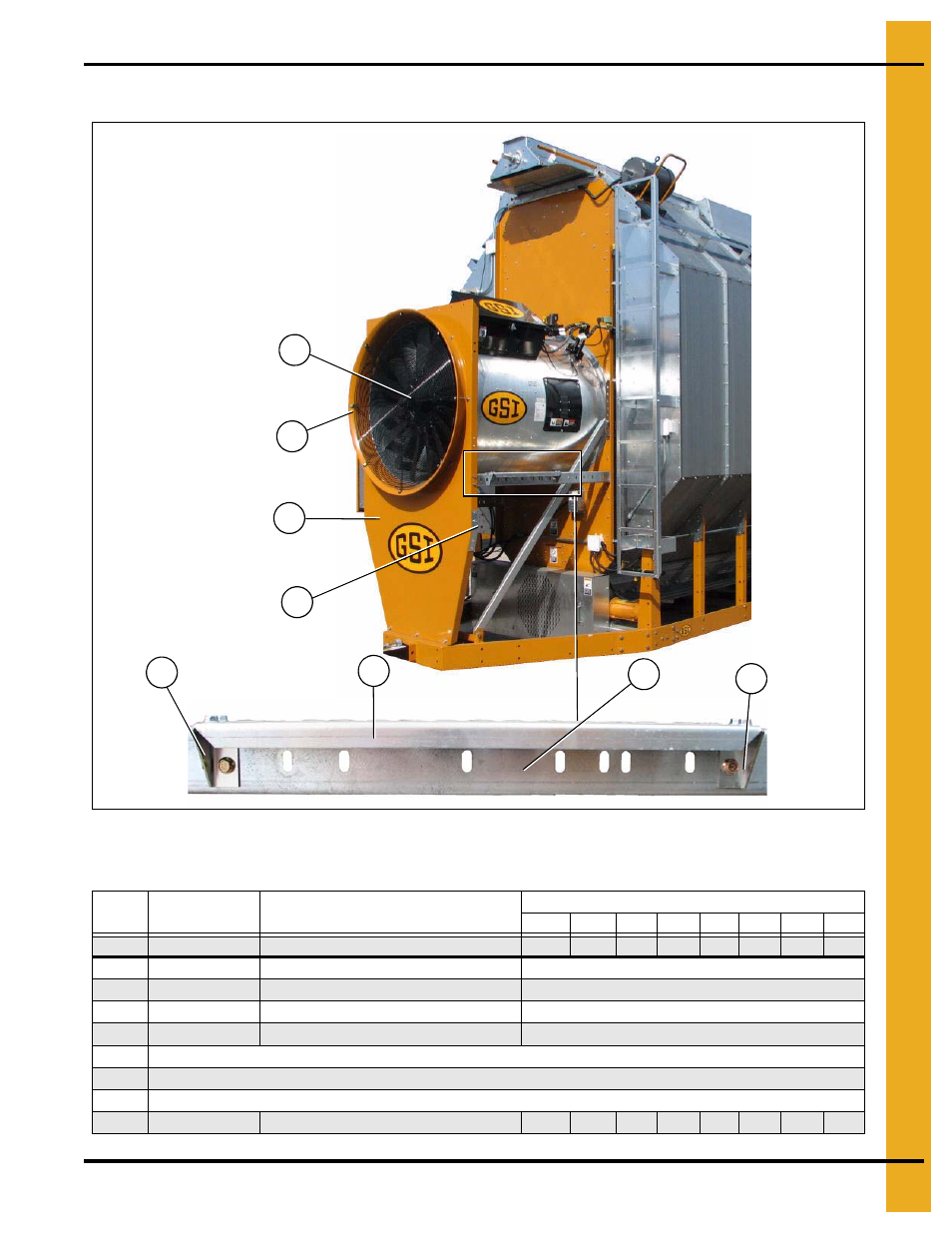 Fan access step, Main structure assembly, Fan access step parts list | Figure 1p | Grain Systems PNEG-1402 User Manual | Page 19 / 70