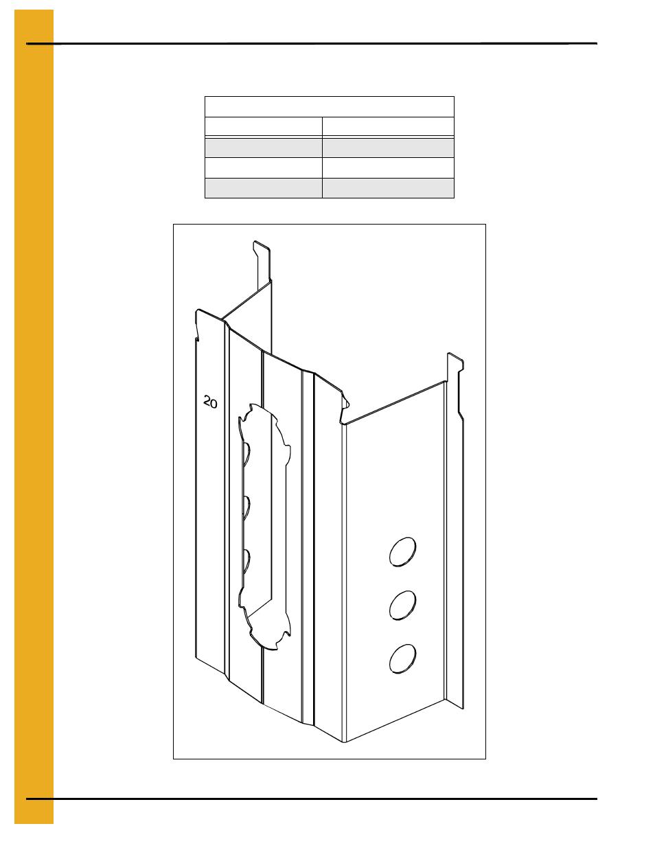 Grandstand identification, Chapter 3 grandstand identification, 20 gauge grandstand identification | Grain Systems Bin Flooring PNEG-216 User Manual | Page 10 / 34
