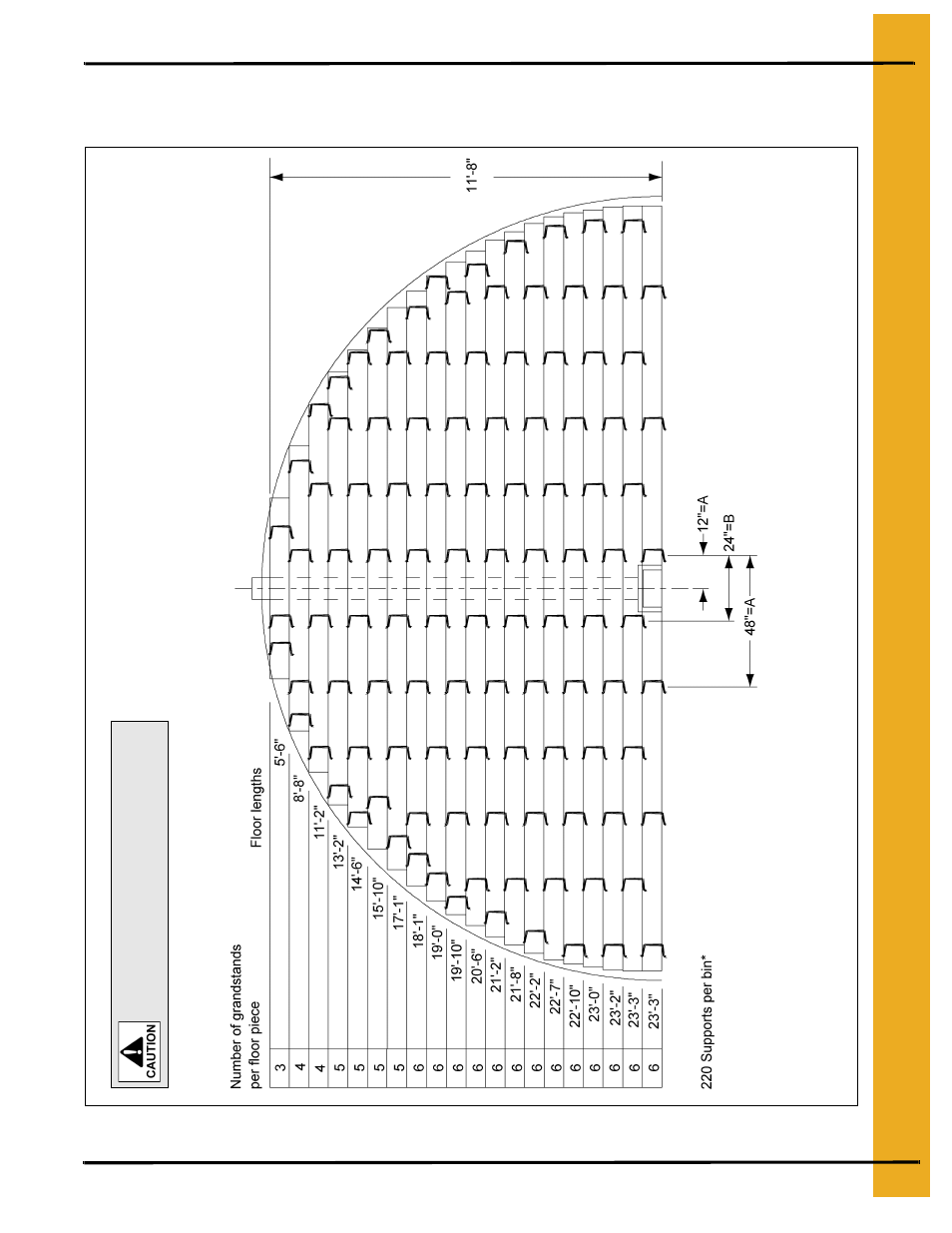 24' grandstand layouts, 33' maximum wall height | Grain Systems Bin Flooring PNEG-216 User Manual | Page 17 / 34