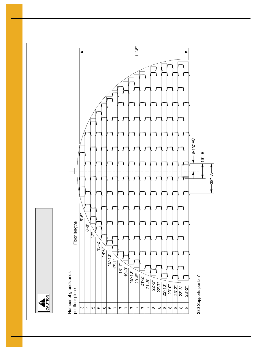24' grandstand layouts, 33' maximum wall height | Grain Systems Bin Flooring PNEG-216 User Manual | Page 22 / 34