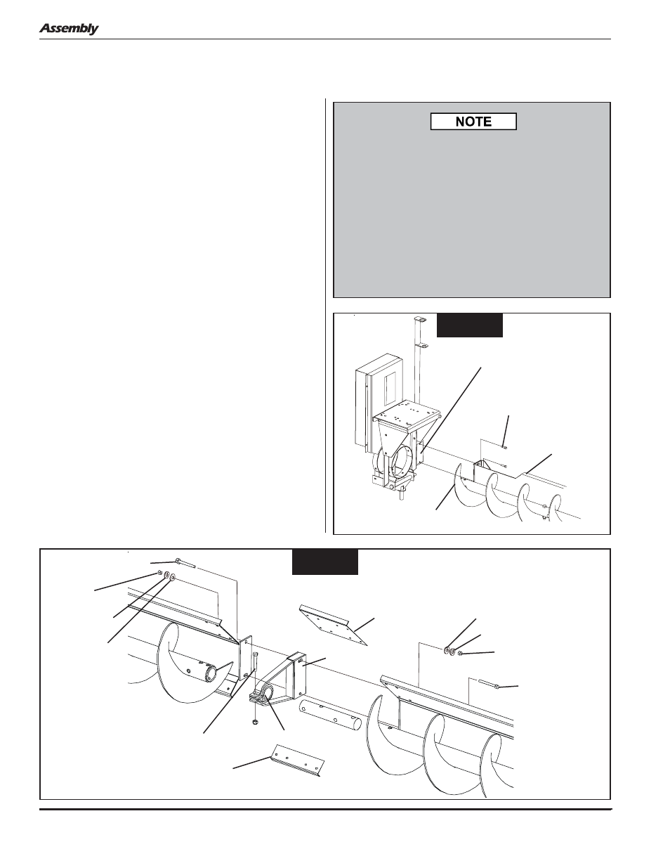 Flight & shield assembly (cont.), Assembly | Grain Systems Unload Augers PNEG-1050 User Manual | Page 22 / 44