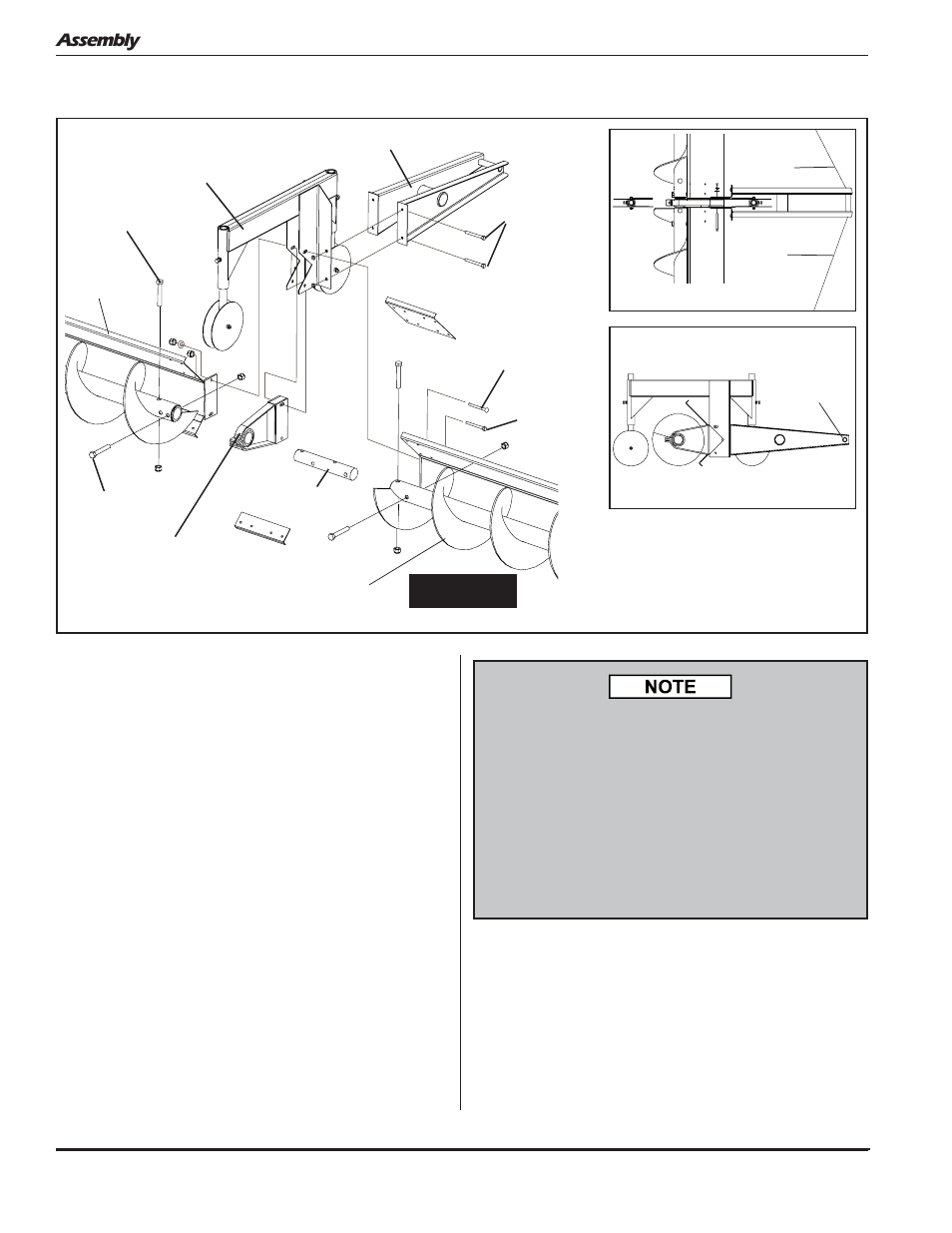 Sweep carrier wheel & truss stand assembly, Assembly | Grain Systems Unload Augers PNEG-1050 User Manual | Page 24 / 44