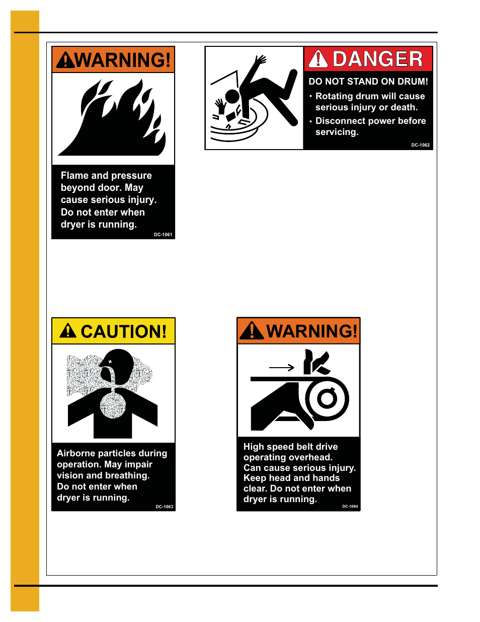 Warning | Grain Systems PNEG-1707 User Manual | Page 10 / 72