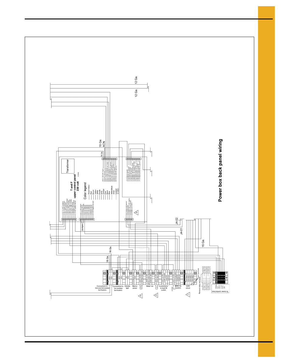 Power box back panel wiring (continued) | Grain Systems PNEG-1707 User Manual | Page 59 / 72