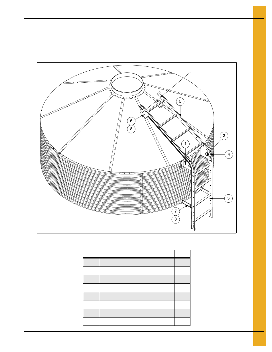 Optional bft ladder assembly, Chapter 8 optional bft ladder assembly, Optional bft eave ladder assembly | Grain Systems Tanks PNEG-1912 User Manual | Page 31 / 98