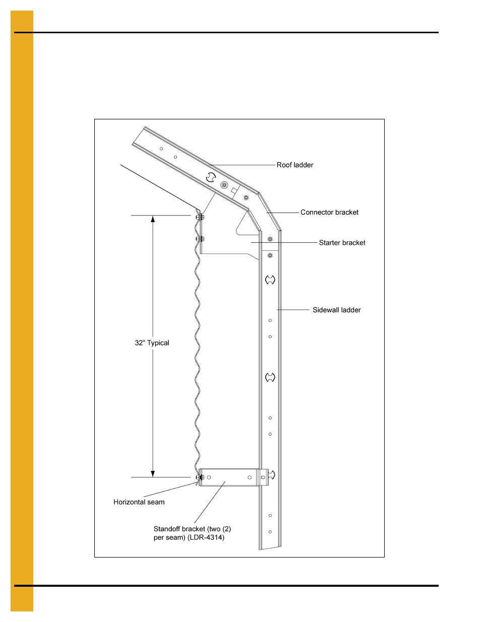 Ladder standoff installation | Grain Systems Tanks PNEG-1912 User Manual | Page 38 / 98