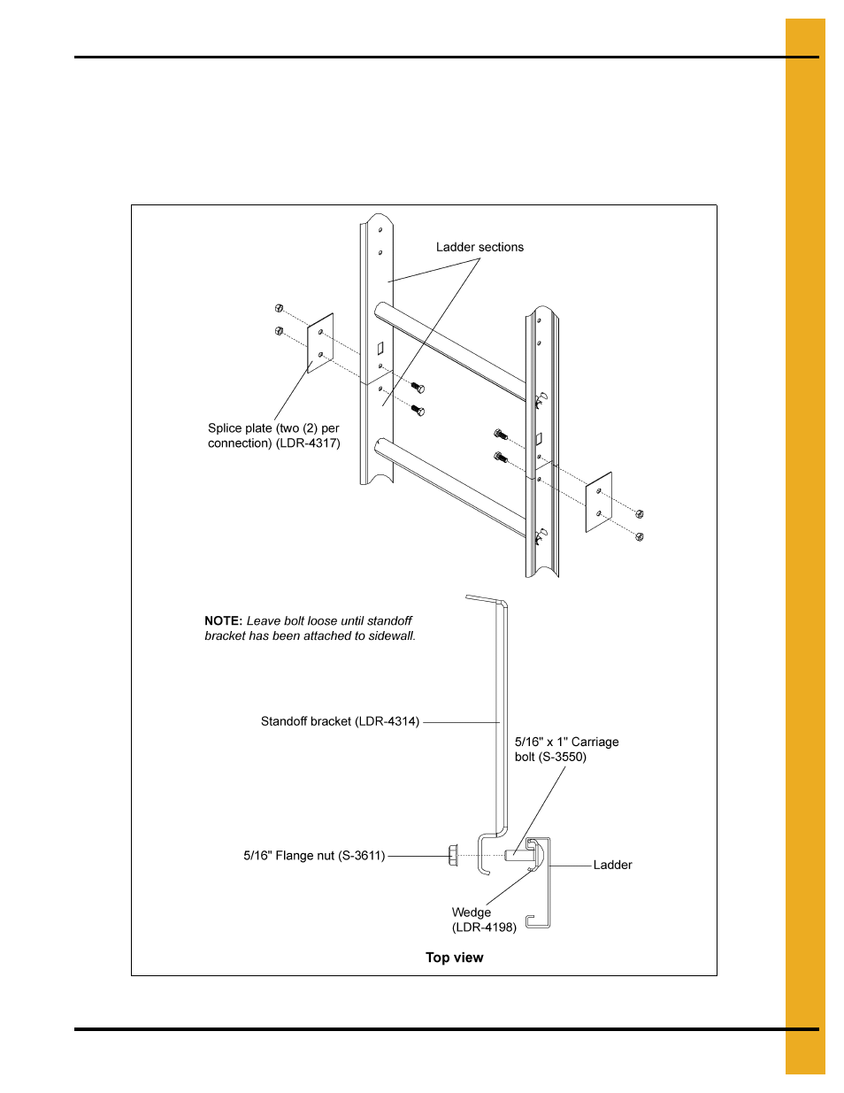 Ladder section assembly | Grain Systems Tanks PNEG-1912 User Manual | Page 39 / 98