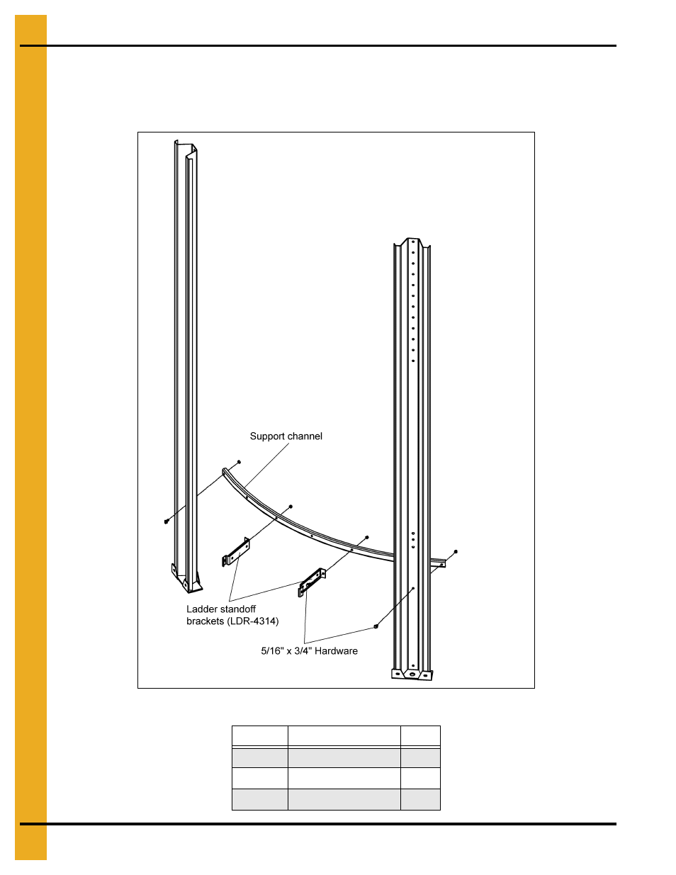 Ladder support detail, Optional bft ladder assembly | Grain Systems Tanks PNEG-1912 User Manual | Page 40 / 98