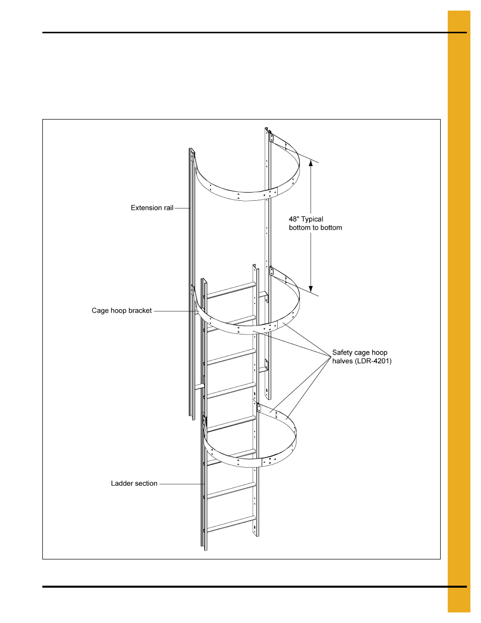 Safety cage hoop assembly | Grain Systems Tanks PNEG-1912 User Manual | Page 43 / 98