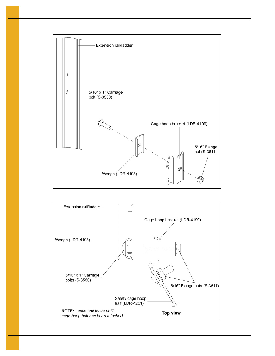 Cage hoop bracket detail | Grain Systems Tanks PNEG-1912 User Manual | Page 44 / 98