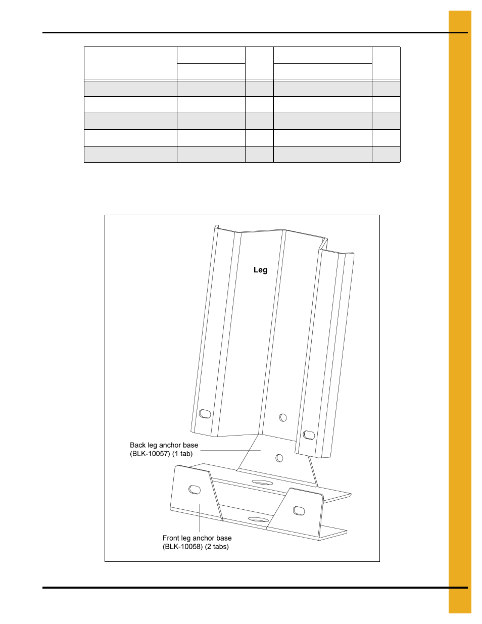 Leg anchors, Legs and leg bracing | Grain Systems Tanks PNEG-1912 User Manual | Page 65 / 98