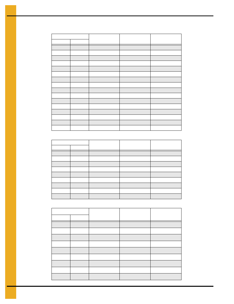 Drying time tables, Reference setting table 00 | Grain Systems PNEG-1458 User Manual | Page 48 / 82