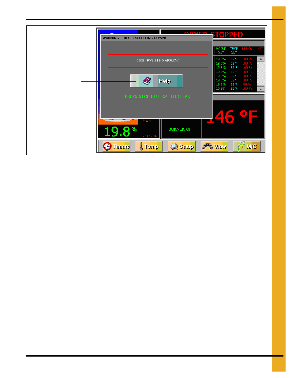 Safety circuit shut down messages, Chapter 11 safety circuit shut down messages, Fan/heater generated errors | Grain Systems PNEG-1458 User Manual | Page 53 / 82