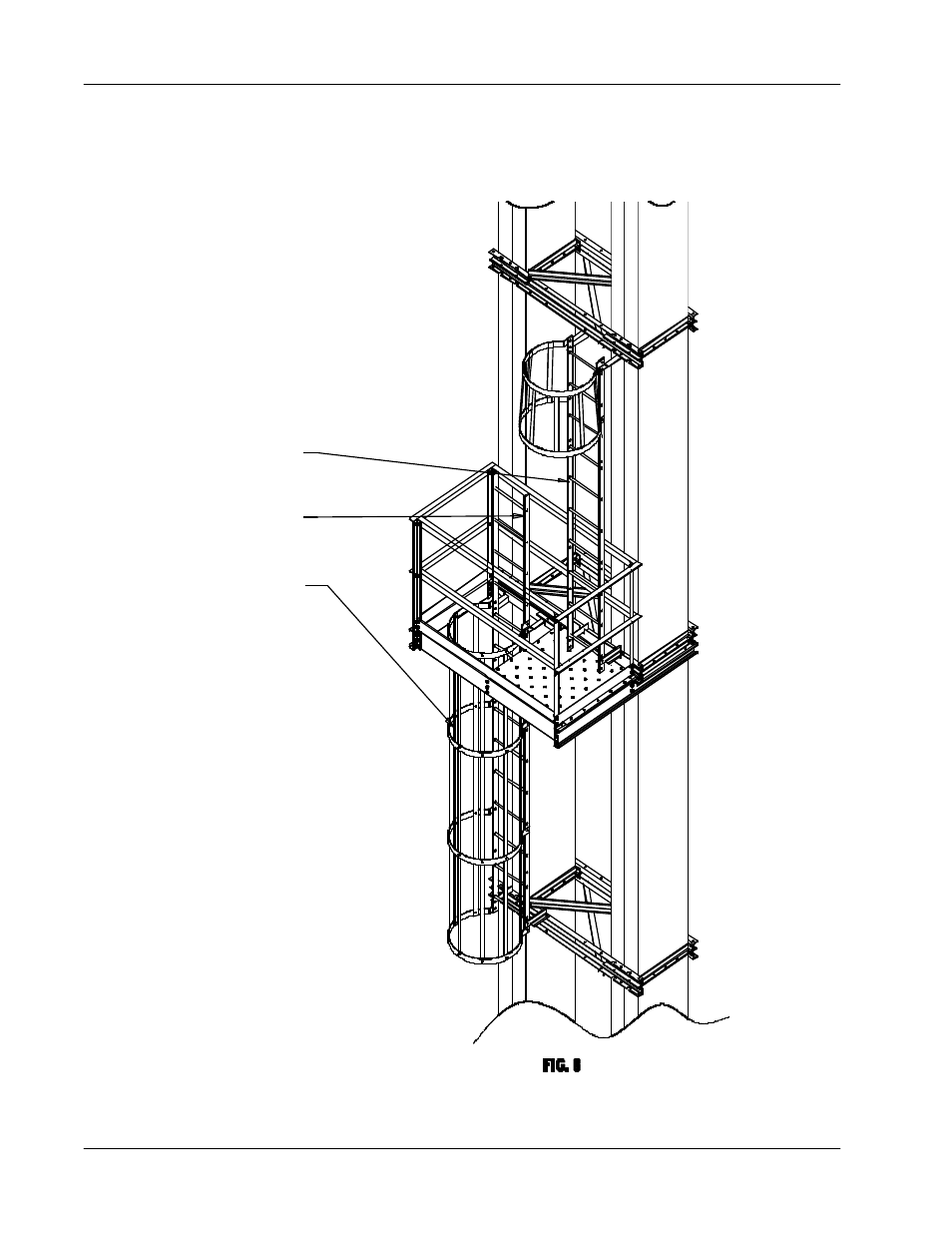 14’ ladder assembly at rest platform | Grain Systems Bucket Elevtors, Conveyors, Series II Sweeps PNEG-679 User Manual | Page 20 / 27