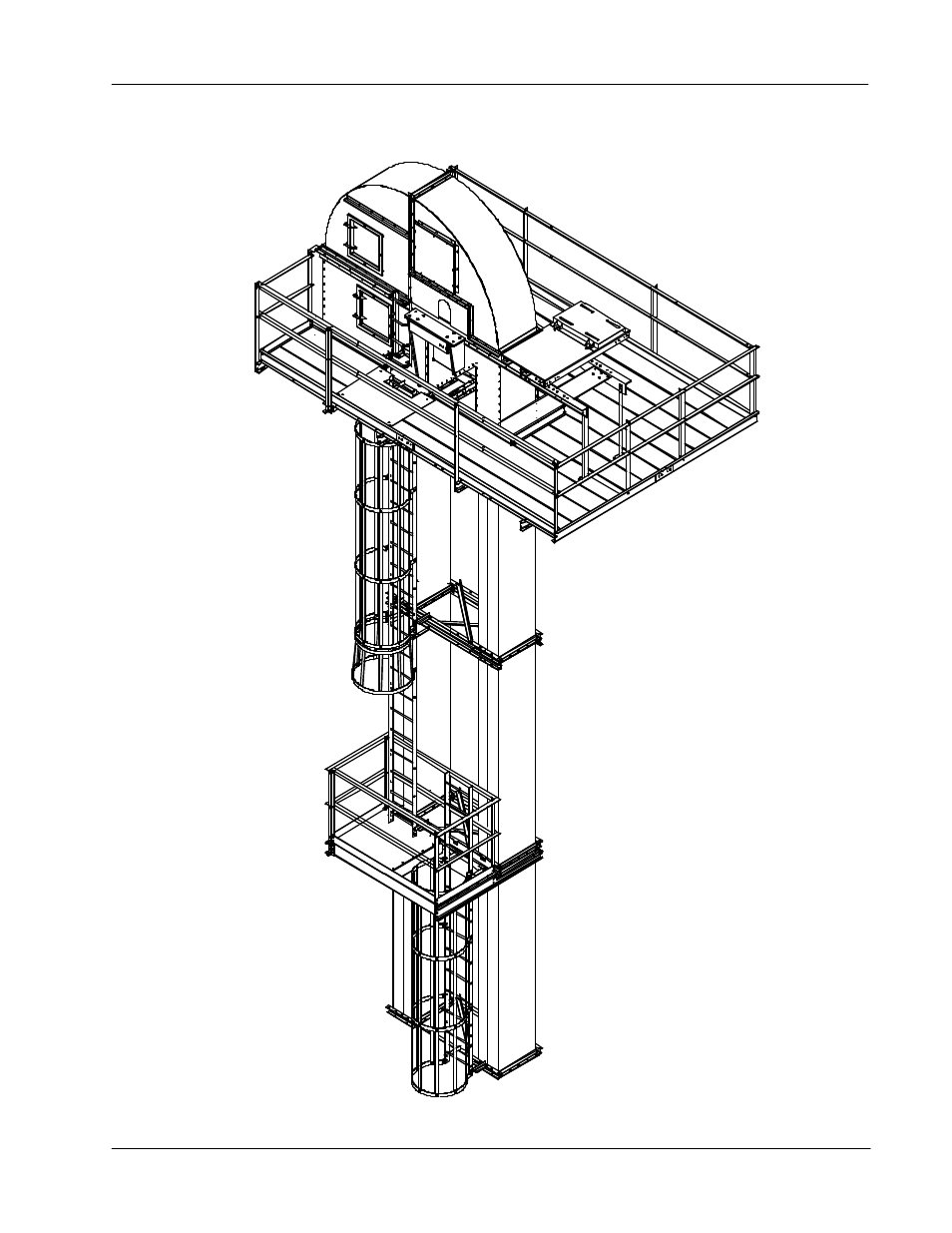 14’ ladder assembly at head service platform | Grain Systems Bucket Elevtors, Conveyors, Series II Sweeps PNEG-679 User Manual | Page 21 / 27
