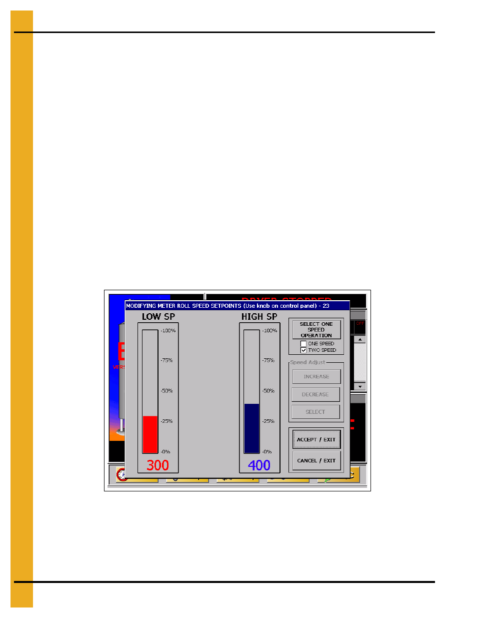 Outside light switch, Start button, Unload switch | Meter roll adjustment | Grain Systems PNEG-1743 User Manual | Page 12 / 50
