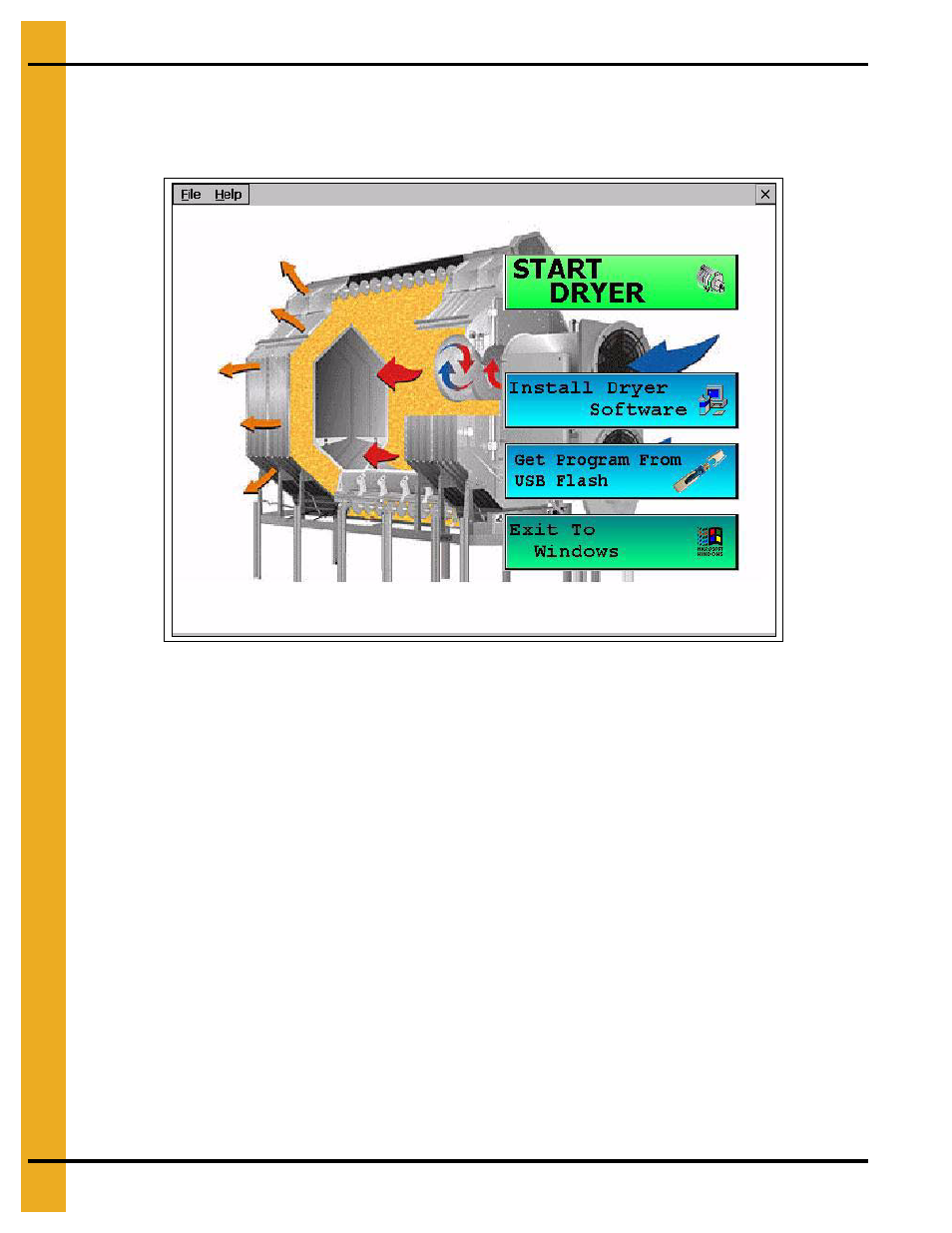 Boot screen, Chapter 4 boot screen, Boot screen description and button explanations | Grain Systems PNEG-1743 User Manual | Page 14 / 50