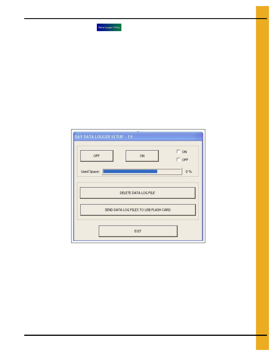 Data logger setup | Grain Systems PNEG-1743 User Manual | Page 29 / 50