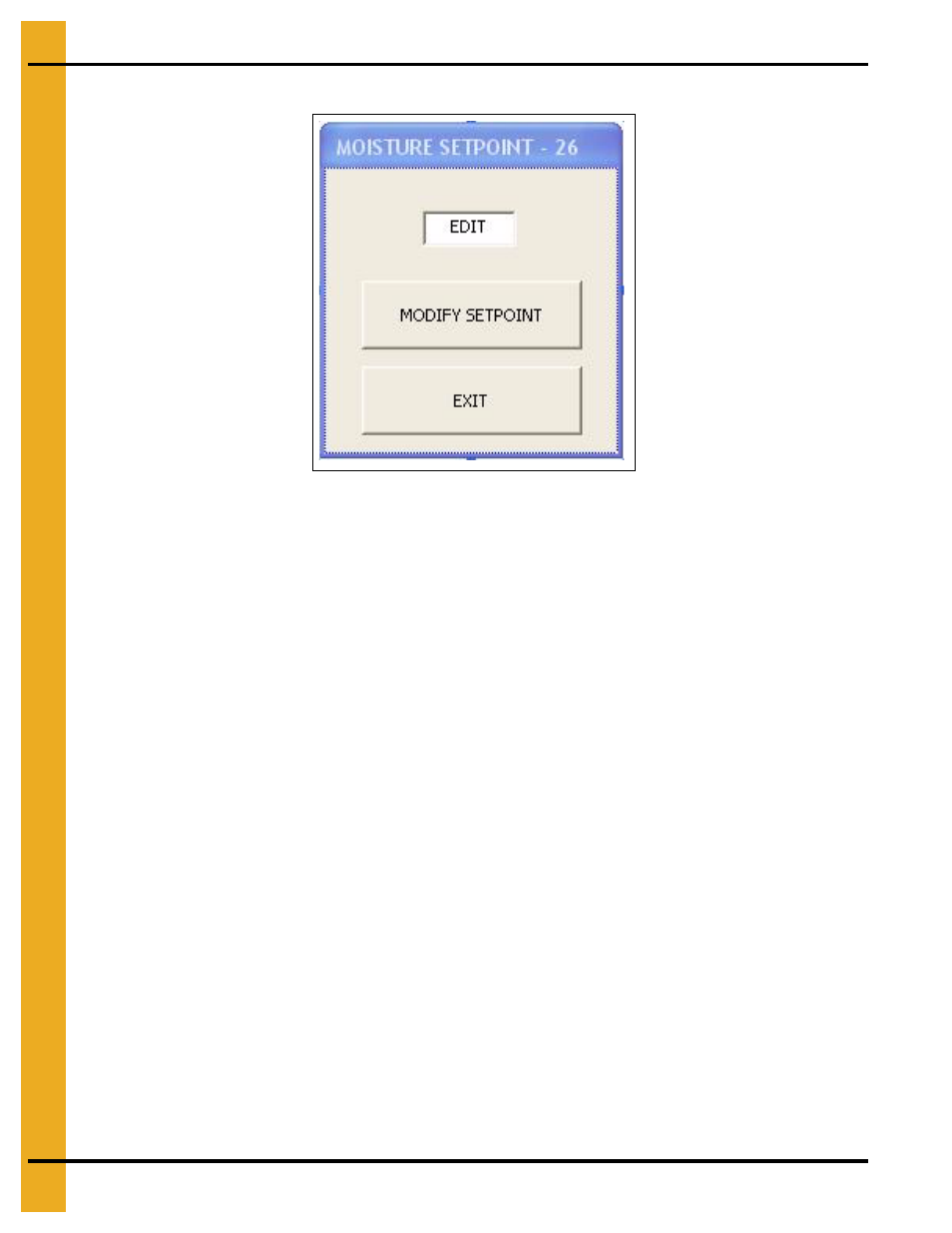 Modifying moisture setpoint, Resetting factory defaults | Grain Systems PNEG-1743 User Manual | Page 34 / 50