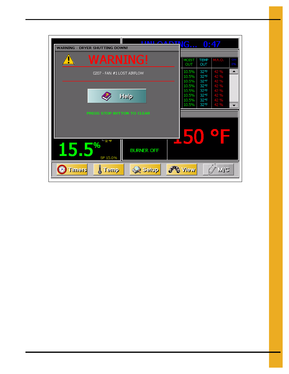 Safety circuit shutdown messages, Chapter 8 safety circuit shutdown messages, Fan/heater shutdown messages | Grain Systems PNEG-1743 User Manual | Page 43 / 50