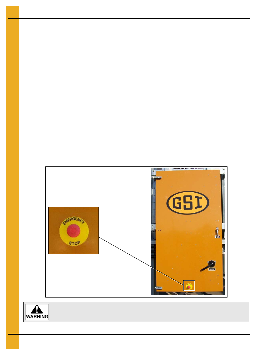 Dryer operation emergency stop switch, Dryer operation, Emergency stop switch | Grain Systems PNEG-1743 User Manual | Page 6 / 50