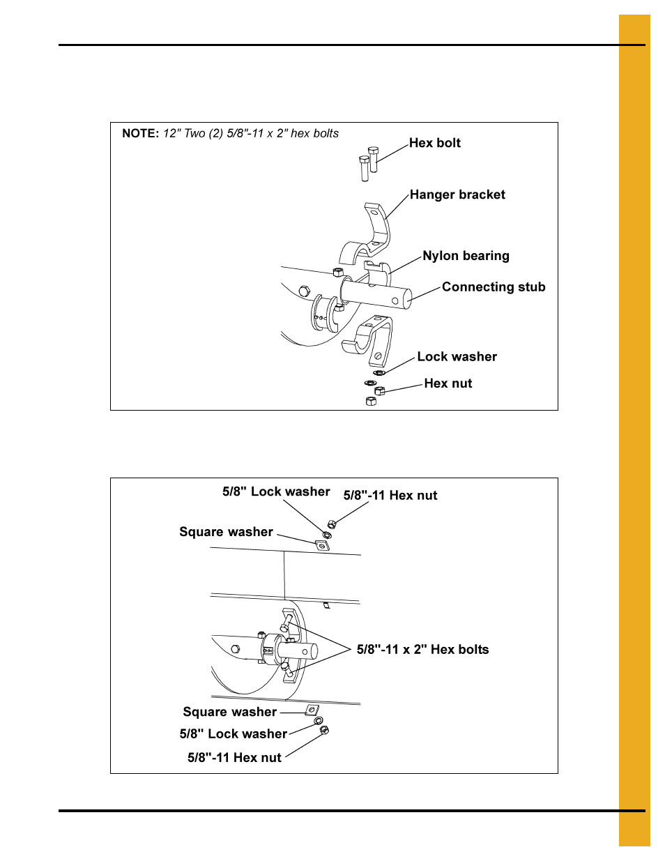 Hanger bracket assembly | Grain Systems Bucket Elevtors, Conveyors, Series II Sweeps PNEG-751-G2 User Manual | Page 25 / 104