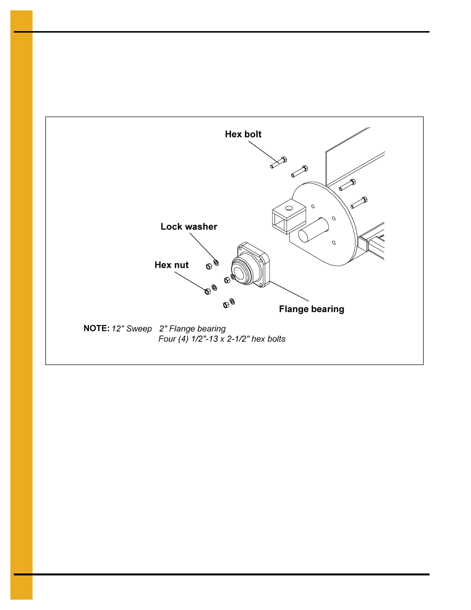 Flange bearing assembly gear reducer assembly, Flange bearing assembly, Gear reducer assembly | Grain Systems Bucket Elevtors, Conveyors, Series II Sweeps PNEG-751-G2 User Manual | Page 26 / 104