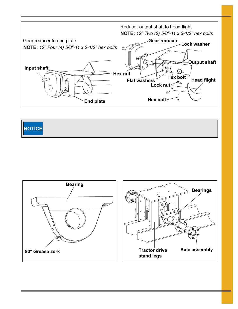 Drive axle assembly and bearing support | Grain Systems Bucket Elevtors, Conveyors, Series II Sweeps PNEG-751-G2 User Manual | Page 27 / 104