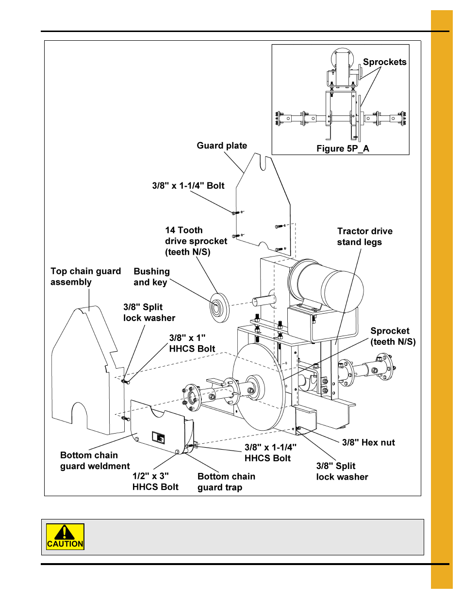 Drive sprocket, For the, 8" hex nuts | Grain Systems Bucket Elevtors, Conveyors, Series II Sweeps PNEG-751-G2 User Manual | Page 33 / 104