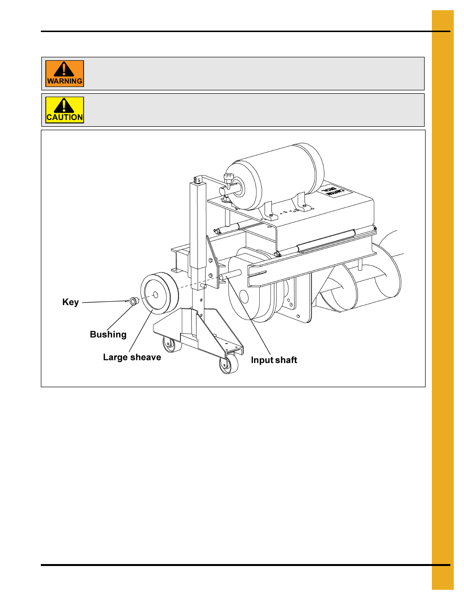 Sheave installation | Grain Systems Bucket Elevtors, Conveyors, Series II Sweeps PNEG-751-G2 User Manual | Page 39 / 104