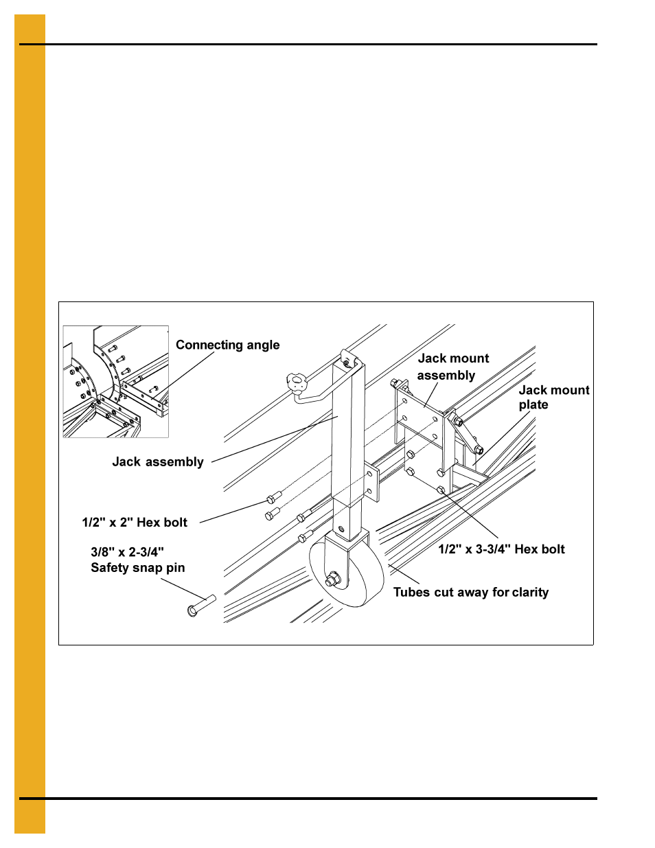 Jack support assembly | Grain Systems Bucket Elevtors, Conveyors, Series II Sweeps PNEG-751-G2 User Manual | Page 46 / 104