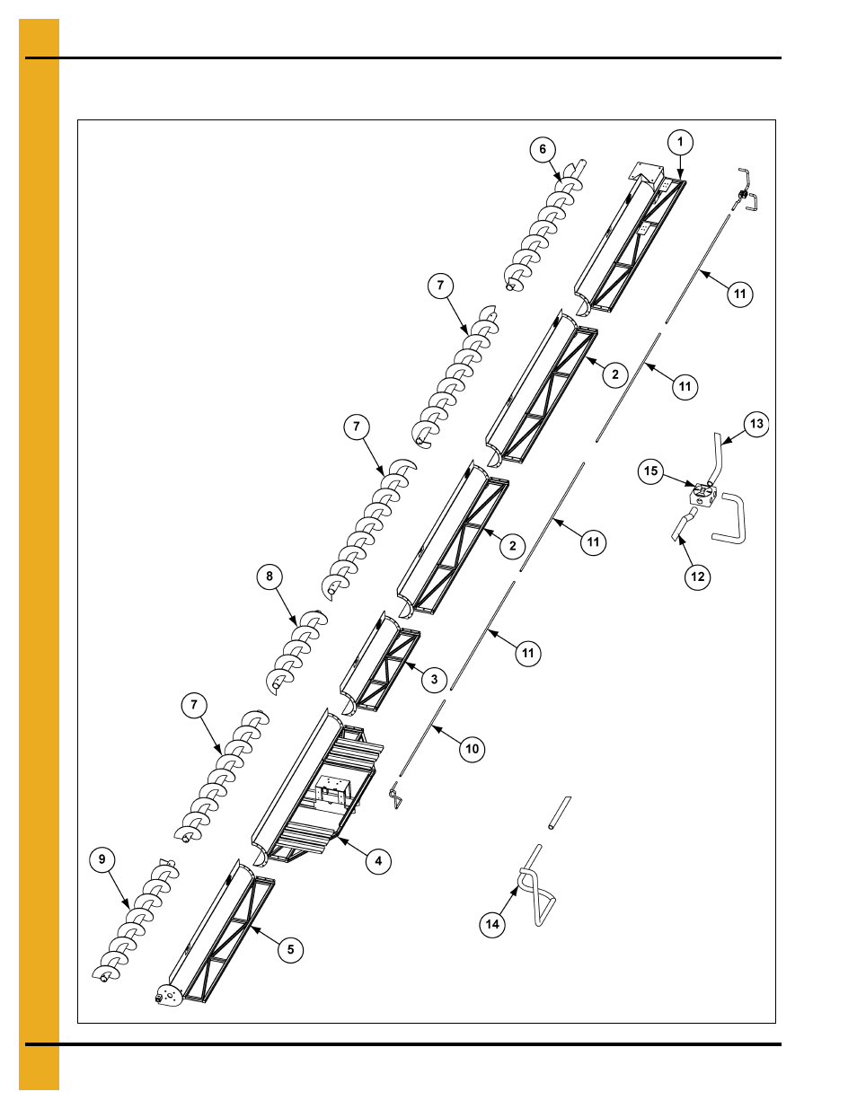 Main auger components | Grain Systems Bucket Elevtors, Conveyors, Series II Sweeps PNEG-751-G2 User Manual | Page 82 / 104