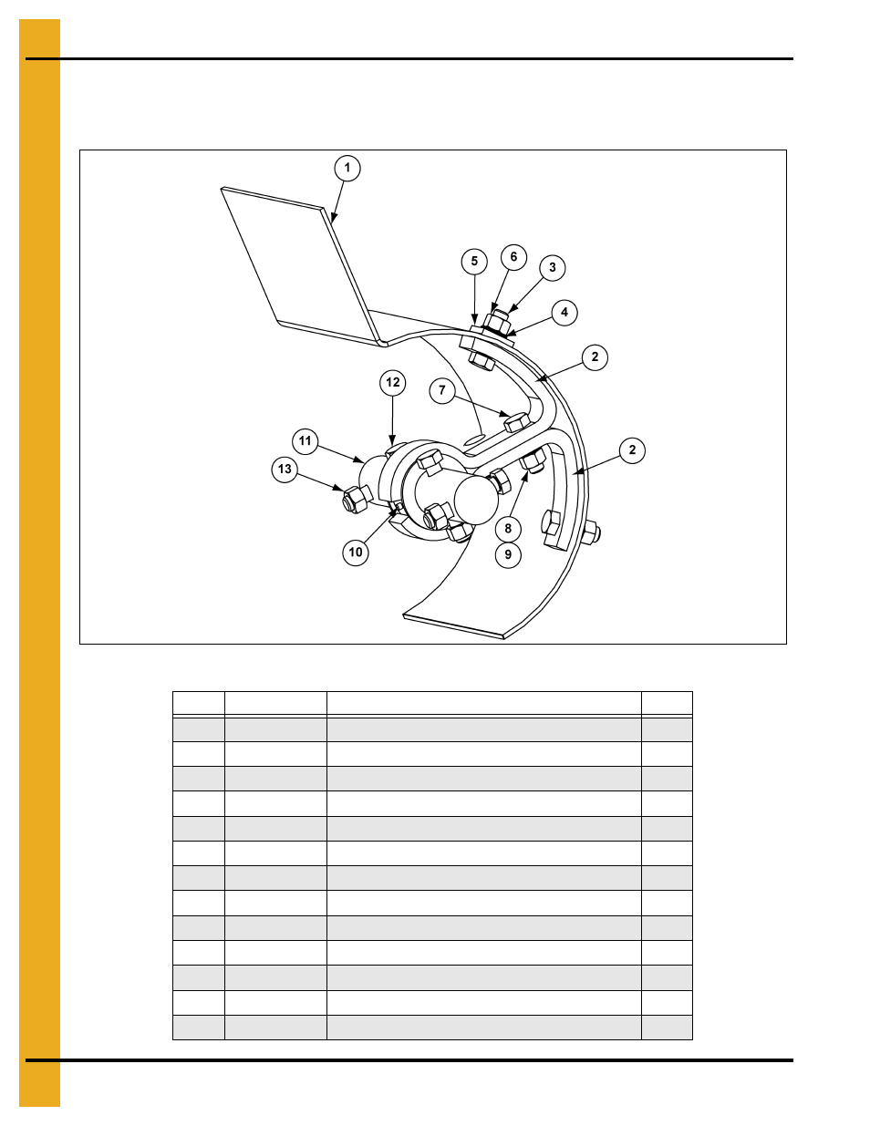 Flight components, 12" flight connection components, Parts list | Grain Systems Bucket Elevtors, Conveyors, Series II Sweeps PNEG-751-G2 User Manual | Page 84 / 104