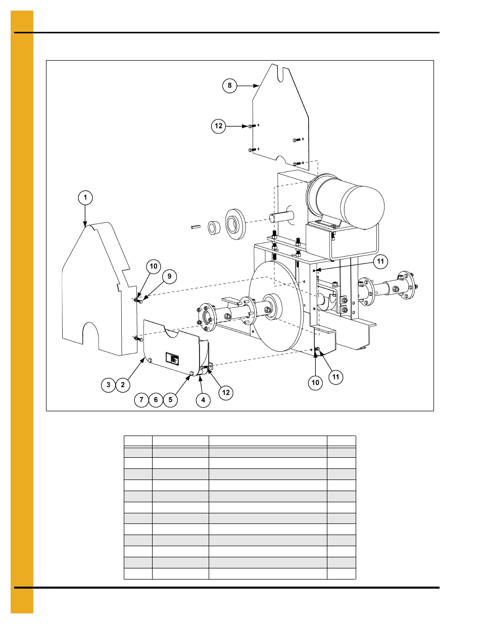 Tractor chain guard parts, Parts list | Grain Systems Bucket Elevtors, Conveyors, Series II Sweeps PNEG-751-G2 User Manual | Page 90 / 104