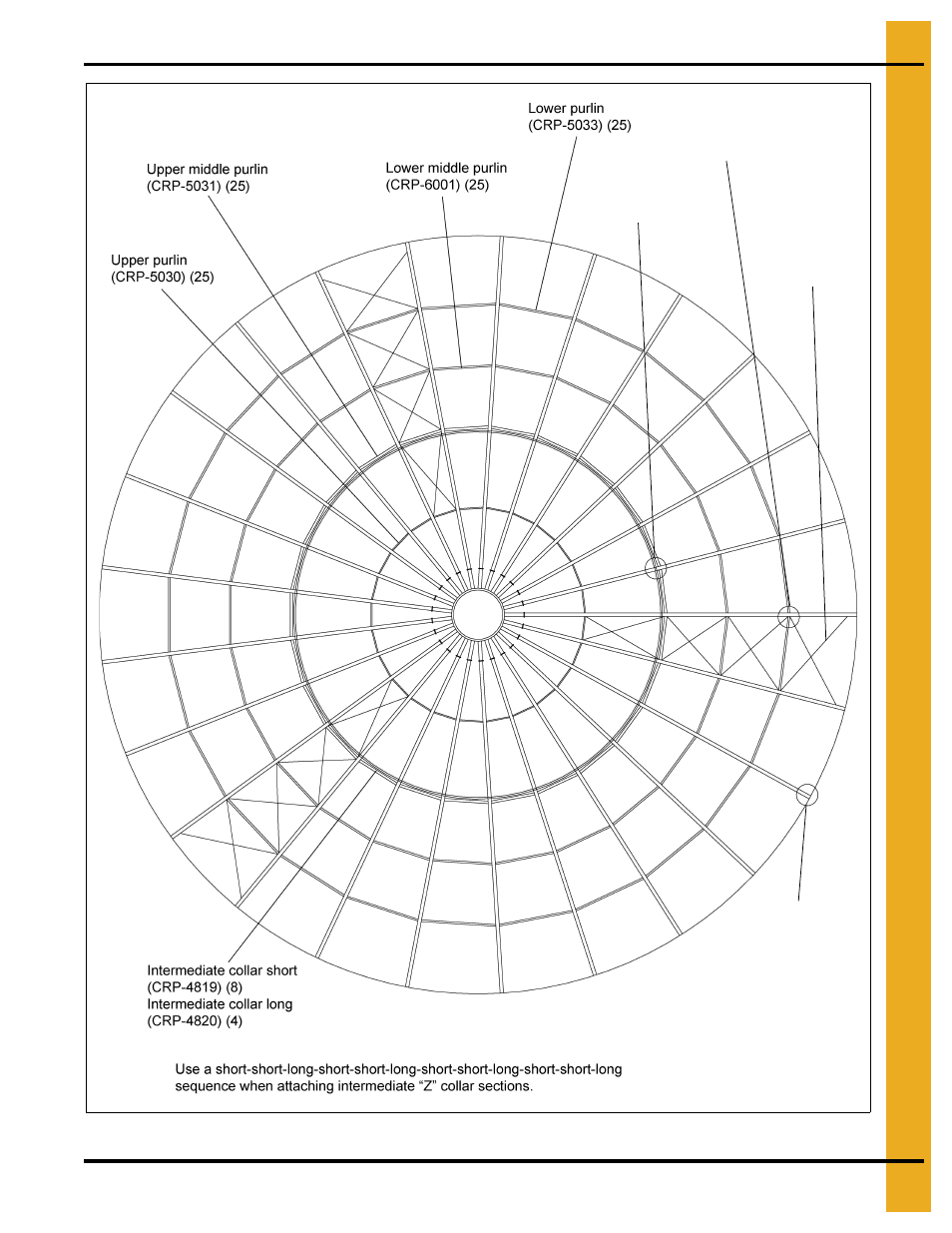 75' roof assembly instructions, Chapter 3 75' roof assembly instructions | Grain Systems Special Roofs PNEG-RE75-H User Manual | Page 11 / 26