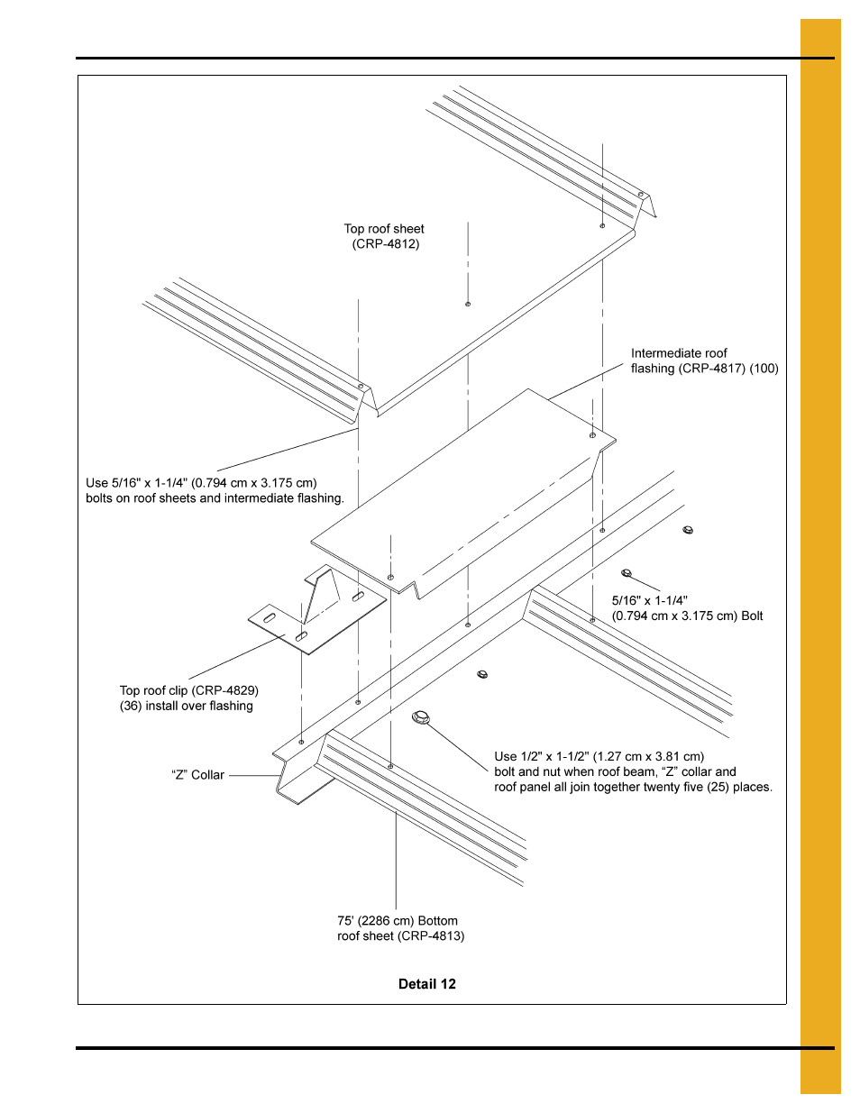 75' roof assembly instructions | Grain Systems Special Roofs PNEG-RE75-H User Manual | Page 17 / 26