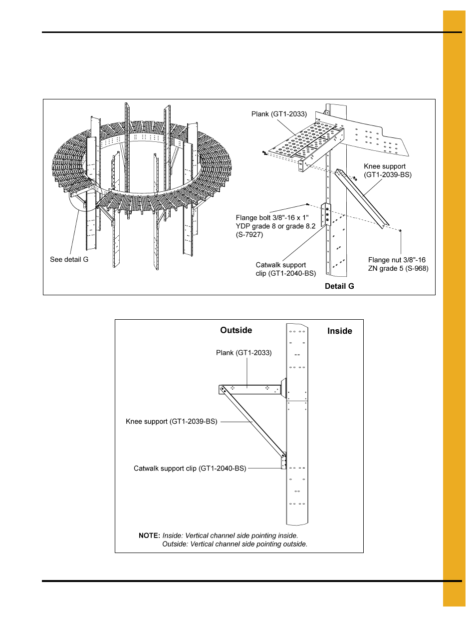 Installing knee support (gt1-2039-bs) | Grain Systems PNEG-1853 User Manual | Page 19 / 78