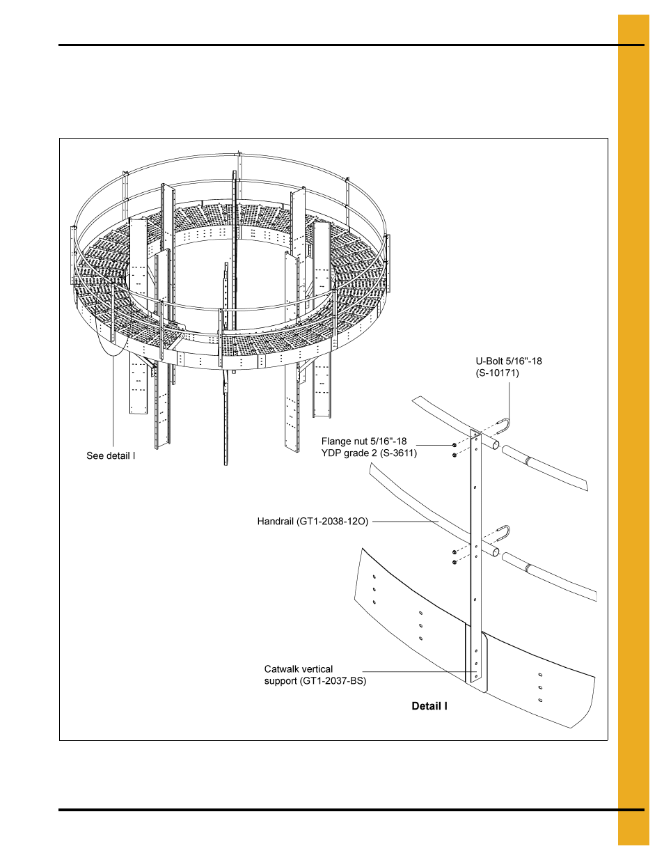 Installing handrails (gt1-2038-12o) | Grain Systems PNEG-1853 User Manual | Page 21 / 78