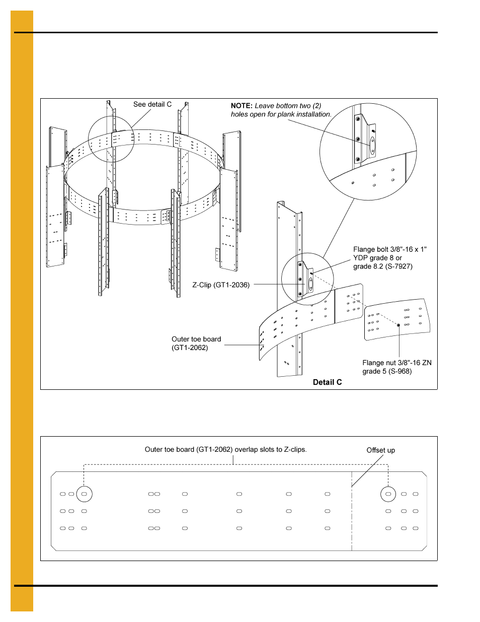 Installing outer toe board (gt1-2062) | Grain Systems PNEG-1853 User Manual | Page 32 / 78