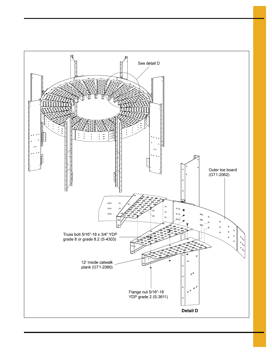 12' inside catwalk installation instructions | Grain Systems PNEG-1853 User Manual | Page 33 / 78