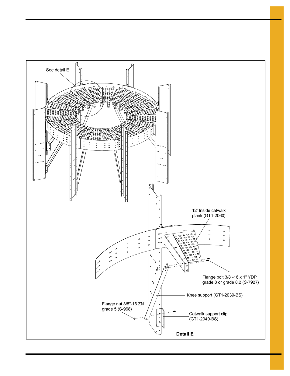 Installing knee support (gt1-2039-bs) | Grain Systems PNEG-1853 User Manual | Page 35 / 78